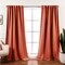 2-Piece Blackout Curtains with Tiebacks and Rod Pocket Design Thermal Insulated and Machine Washable